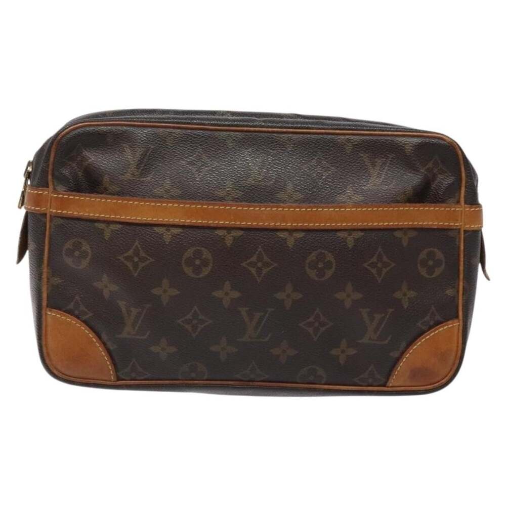 Louis Vuitton Monogram Compiegne 28 Clutch Bag Brown